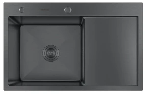 Мойка для кухни HFG-7850B-L BLACK (Чаша слева)