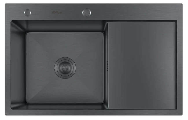 Мойка для кухни HFG-7850B-L BLACK (Чаша слева)