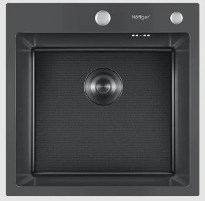 Мойка для кухни Hoffger HFG-5050TB BLACK (декор)
