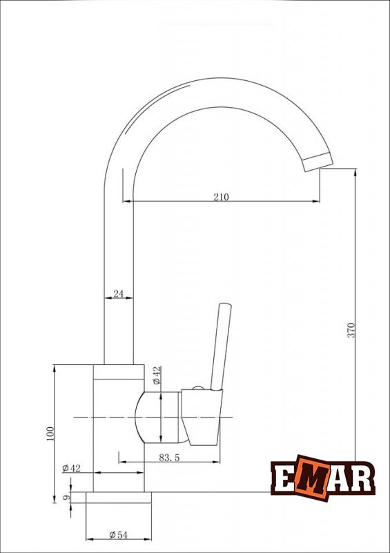 Cмеситель для кухни Emar 3004 Satin Cмеситель для кухни Emar 3004 Satin