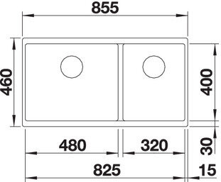 Кухонная мойка Blanco Subline 480/320-U белый