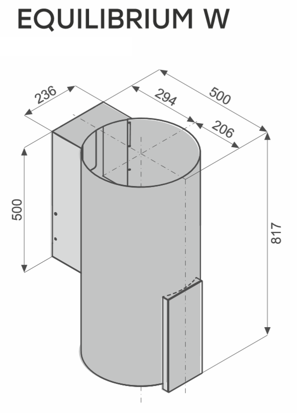 Вытяжка настенная Konigin Equilibrium W Black Glass