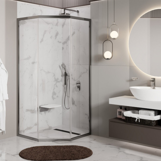 Душевой уголок пятиугольный WasserKRAFT Naab 86S11 90x90x200