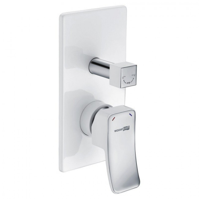 Смеситель WasserKRAFT Aller 10641WHITE для ванны скрытого монтажа Смеситель WasserKRAFT Aller 10641WHITE для ванны скрытого монтажа
