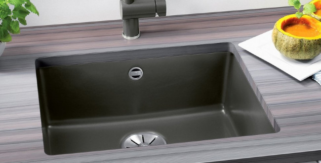 Врезная кухонная мойка Blanco Subline 500-U Ceramic глянцевый магнолия