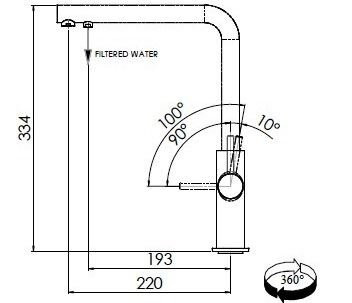 Смеситель Franke Neptune clear water миндаль 115.0370.698 Смеситель Franke Neptune clear water миндаль 115.0370.698