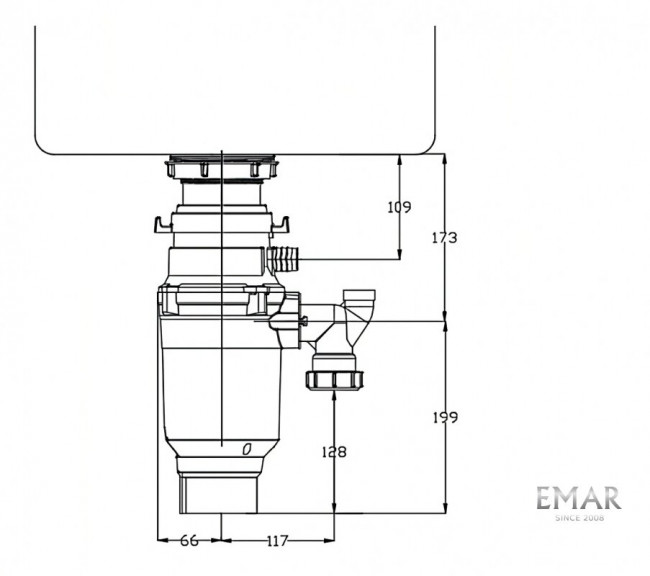 Измельчитель пищевых отходов Emar ATC-WZB390A Compact