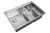 Кухонная мойка ZORG LUX 78-2-51-L INOX с накладкой