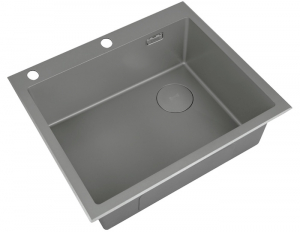Мойка для кухни ZORG LUX 5951 GUN GREY серый с накладкой Мойка для кухни ZORG LUX 5951 GUN GREY серый с накладкой