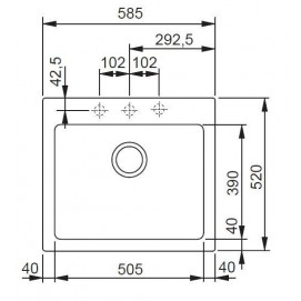 Врезная кухонная мойка  Franke MRG 610-58 ваниль 114.0296.480