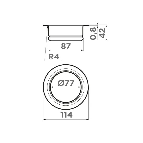 Сменная горловина Nagare Slim Omoikiri NA-02 LG 4956686 для измельчителя, светлое золото Сменная горловина Nagare Slim Omoikiri NA-02 LG 4956686 для измельчителя, светлое золото