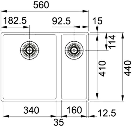 Кухонная мойка Franke SIRIUS SID 160, 125.0443.364 белый Кухонная мойка Franke SIRIUS SID 160, 125.0443.364 белый