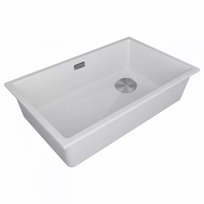Мойка для кухни Paulmark IT-GRANIT LUMI 74 UNI-SKEW, артикул LU74SK-WH