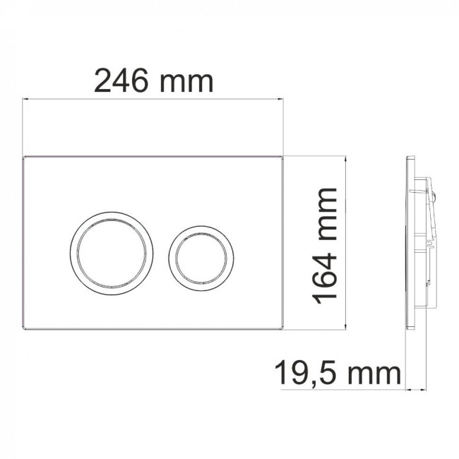 Бачок скрытого монтажа Wasserkraft Aller 10TLT.031.ME.MB01 для напольного унитаза кнопка черная матовая
