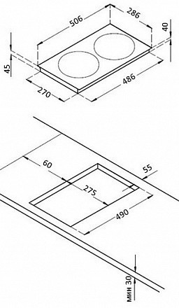 Индукционная варочная панель Korting HI 32003 B