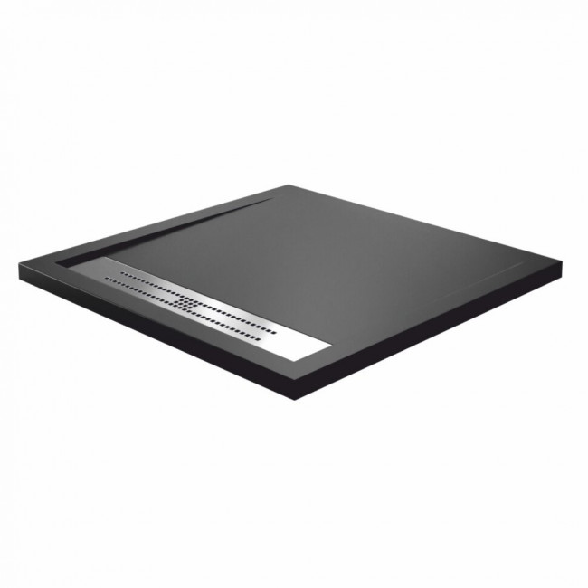 Душевой поддон WasserKRAFT Abens 20T03, квадратный 90x90x4 см, черный матовый