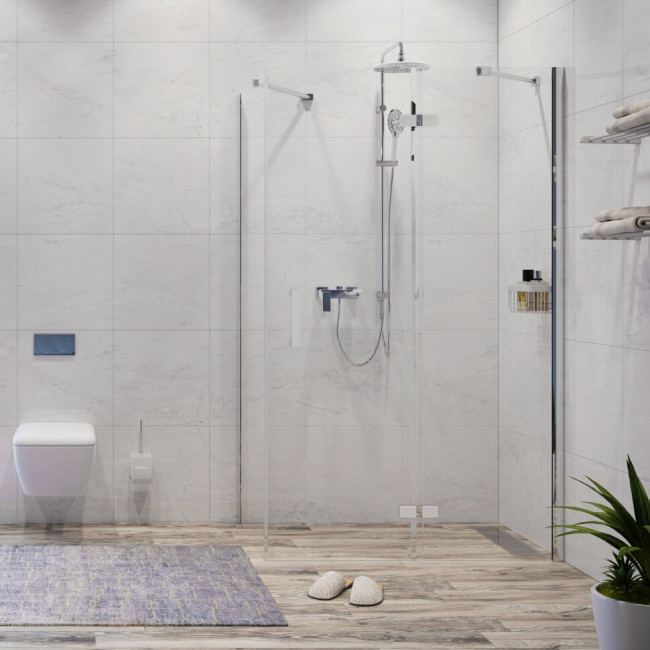Душевой уголок WasserKRAFT Aller WHITE 10H06RW 120x80x200 см, с распашными дверьми (петли справа)