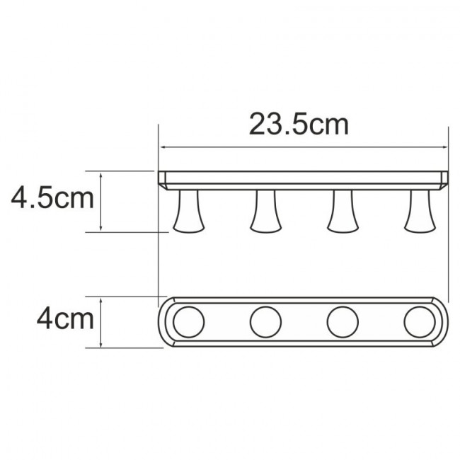 Крючок 4 шт. WasserKRAFT K-1074 BRUSHED GOLD, матовое золото