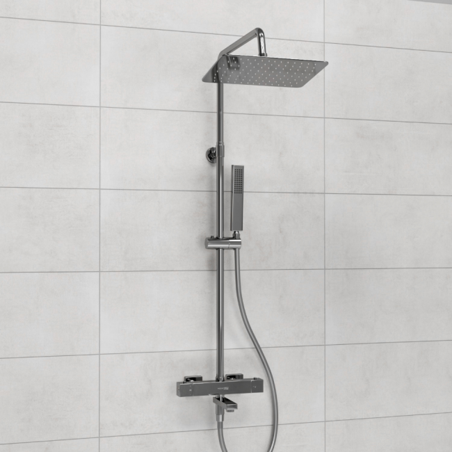 Wasserkraft A199.069.103.087.CH Thermo Душевая система с термостатическим смесителем Wasserkraft A199.069.103.087.CH Thermo Душевая система с термостатическим смесителем